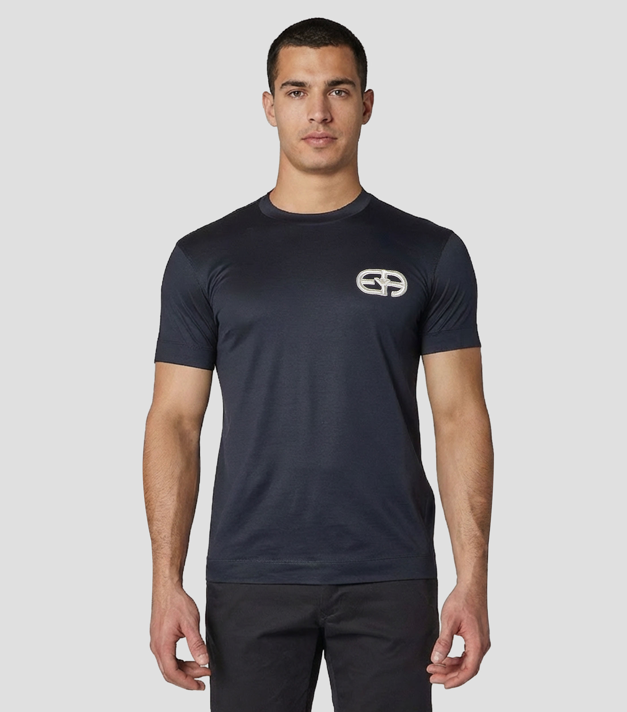 Playera cuello redondo manga corta lisa Hombre